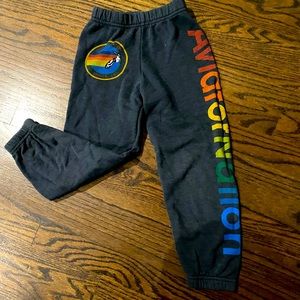EUC Aviator Nation kids rainbow sweatpants size 6